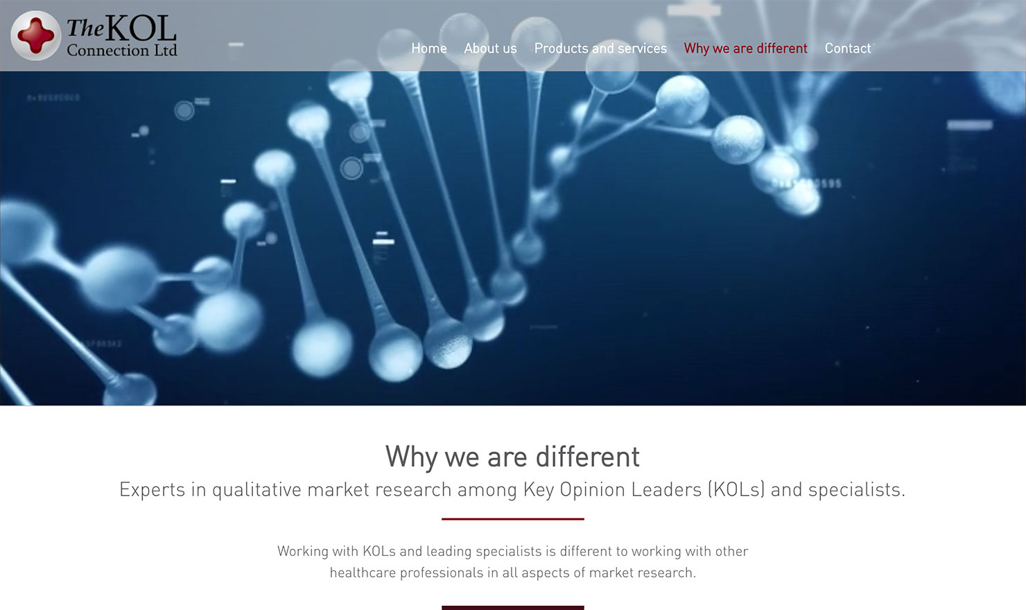 Screenshot of 'Why we are different' page